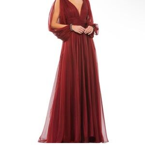NWT Mac Suggal Elegant Dark Red Evening Dress Size 10